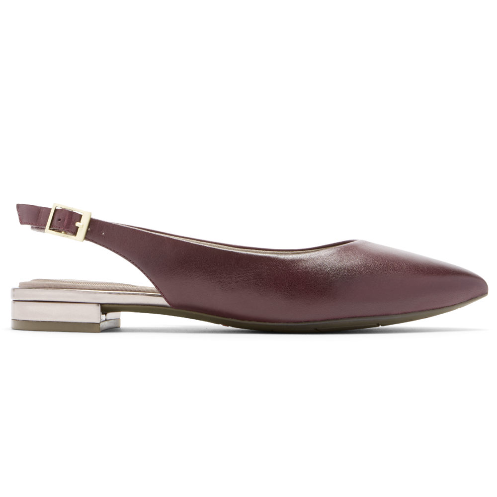 Slingback Rockport Mulher Bordeaux - Total Motion Adelyn - 53081QXVT